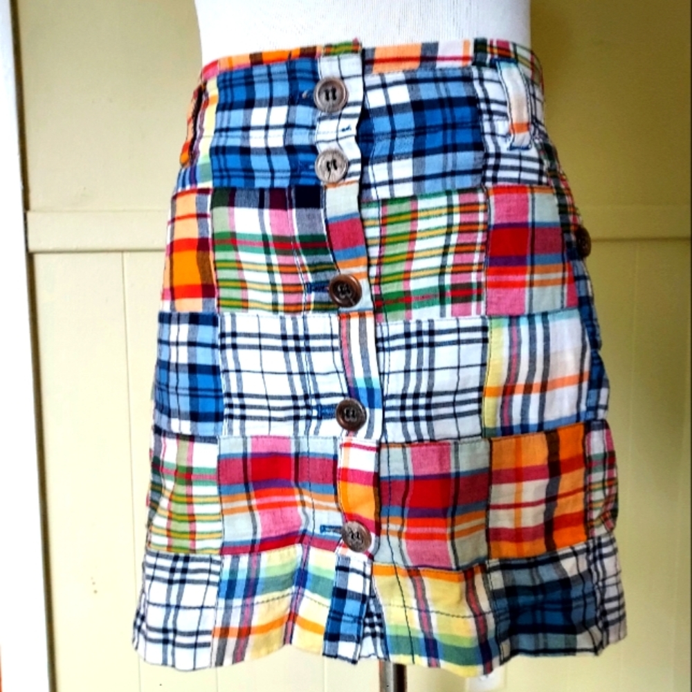J. Crew Colorful Patchwork Mini Skirt